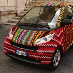 Crocheted Car In Rome